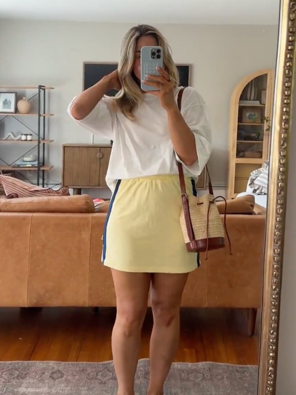 Araminta James Voyage Terry Skirt Lemon Cream